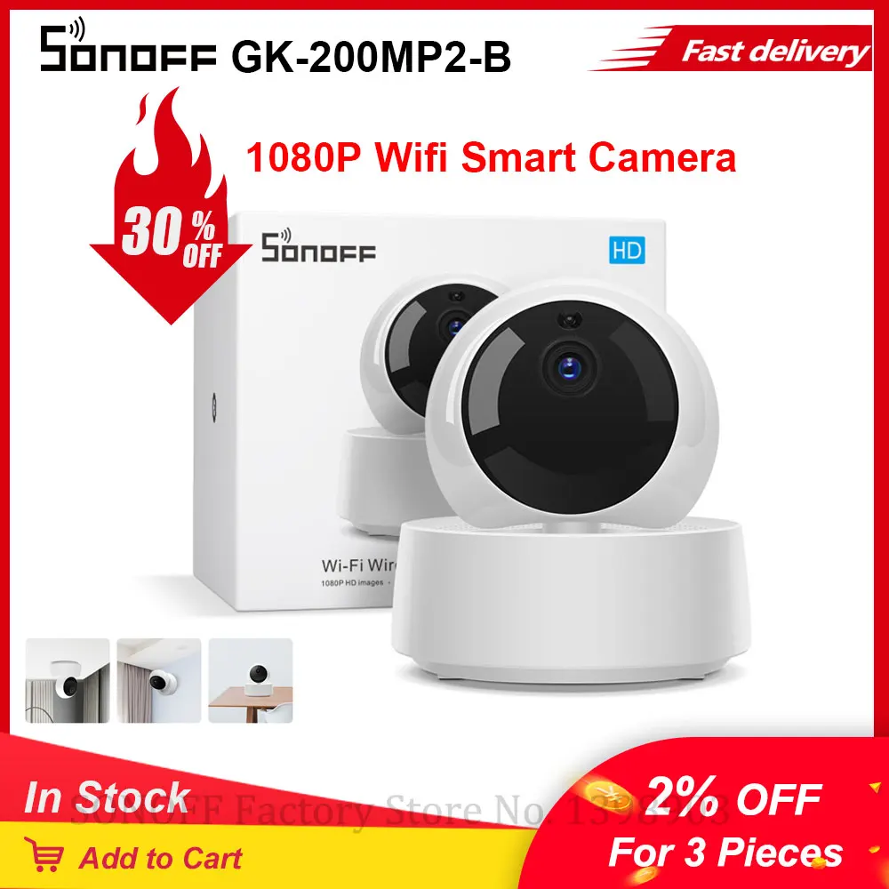 SONOFF камера GK 200MP2 B беспроводная Wifi IP 1080P HD детский монитор наблюдения безопасности