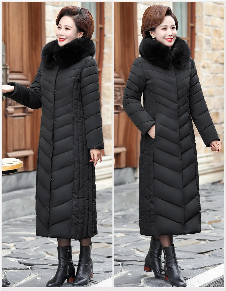 Женская куртка, зимняя меховая с капюшоном размера плюс 5XL, длинное пальто, женская зимняя утепленная парка, зимняя верхняя одежда высокого качества