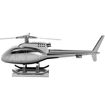 

Car Decor Gift Simulate Silver Color Solar Rotation Helicopter Shape Decoration For Car Stylish Ornament