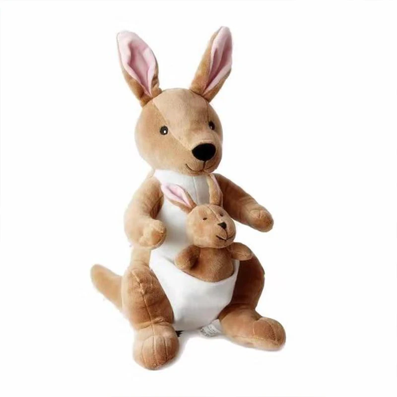 Muñeca de peluche de 26cm/36cm para madre e hijo, canguro, suave, Animal de peluche, regalo para bebé