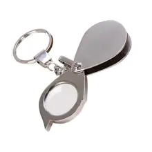 15x portátil dobrável chaveiro mini lupa chaveiro lupa lupa lupa de vidro durável bolso ferramenta suprimentos presente do feriado