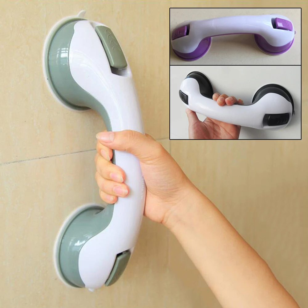 

1pcs 12'' Inch Bathroom Grip Handle Shower Tub Suction Cups Grab Bar Handle Support Safety Strong Mount Grab Bar Support