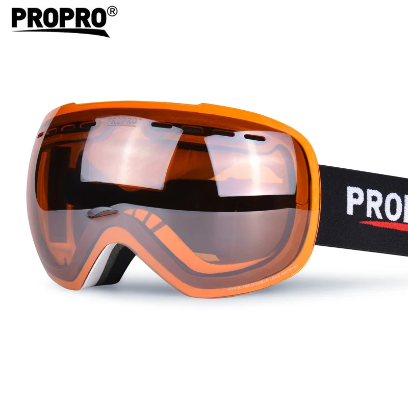 Propro большие сферические двухслойные противотуманные лыжные очки спортивные очки hu wai jing зимние очки шпон двойная плата