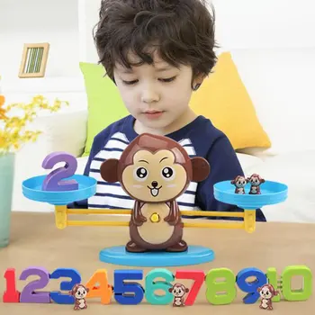 

Monkey Mathematical Balance Digital Addition Counting Teaching for Children Family Table Game Early Educational Tools Gift