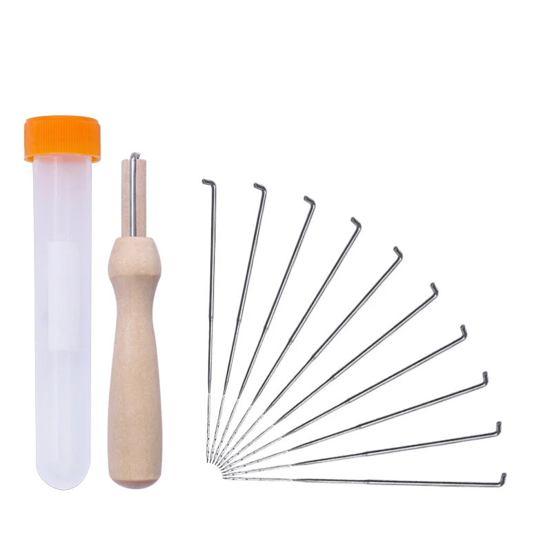 10pcs 7.9cm MIUSIE 10 шт 9 см 8,6 см 7,9 см Смешанные иглы для валяния шерсть войлок инструменты деревянная ручка с бутылкой 3 размера Войлок DIY - Цвет: 10pcs 7.9cm