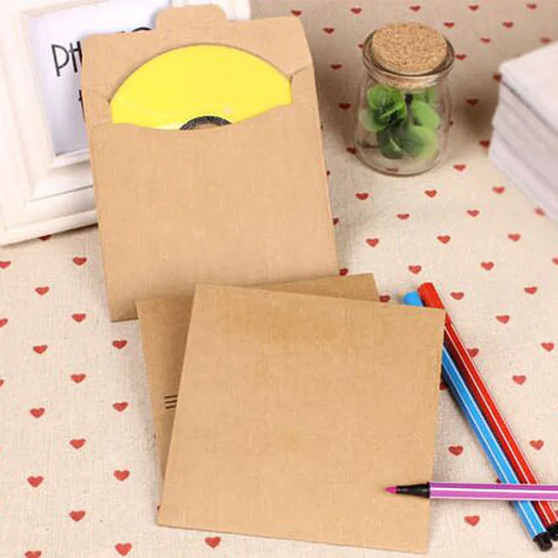 

5pcs 12.5x12.5cm Paper Gift Bags Kids Birthday Decoration Vintage CD Craft Paper Bags CD Packaging Wedding Baby Shower Supplies
