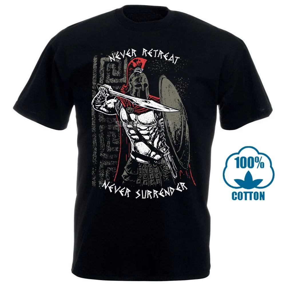 Мужская футболка с круглым вырезом из 100% хлопка и принтом Супермена This Is Sparta Leonidas