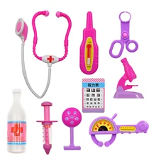 8 шт., детский пластиковый набор игрушек для доктора, семейный медицинский набор, игрушка для ролевых игр, портативный чемодан для лекарств, детские игрушки