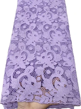 

Latest Design African Lace Fabrics 2019 High Quality Lace Guipure Cord Lace with stones Fabric Women Party Dress Material FTB84