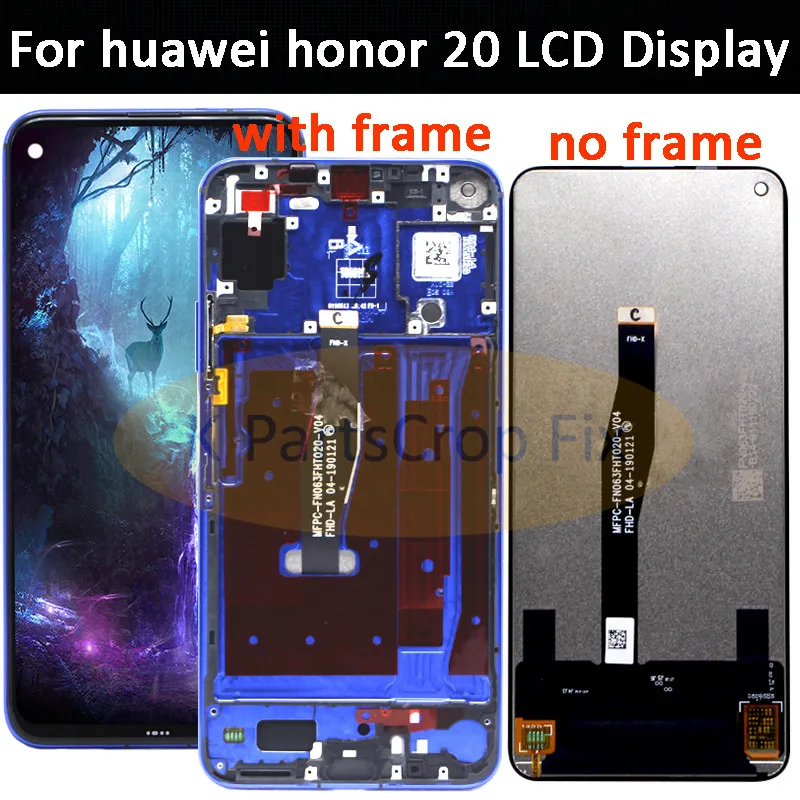 

Original Black 6.26 inch For Huawei Honor 20 honor20 LCD Display Touch Screen Digitizer Assembly For honor20 honor 20 lcd screen
