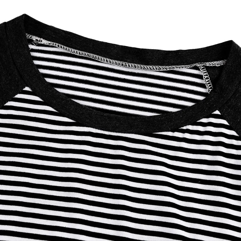 Женская блузка для беременных с рукавом 3/4, полосатые топы для кормящих женщин, футболка для грудного вскармливания, женская модная повседневная одежда для беременных C850