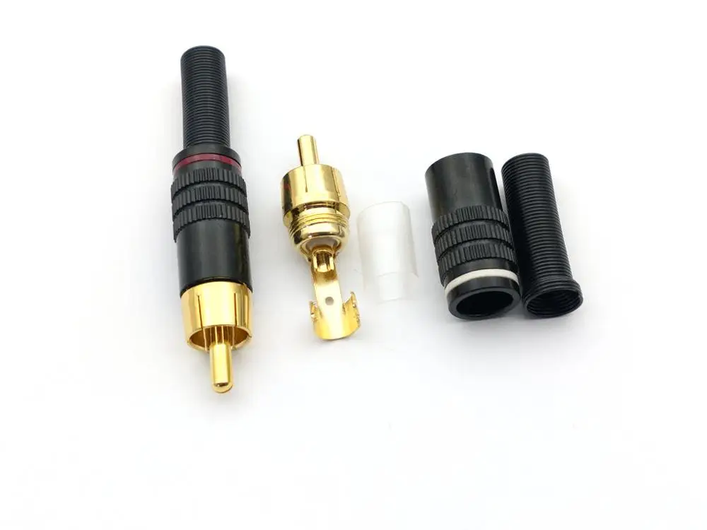 40 шт./100 шт. медный RCA разъем аудио металлический пружинный адаптер|adapter connector|adapter