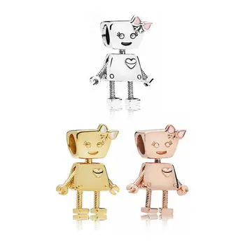 

Free Shipping Authentic 925 Sterling Silver Bella Bot Charms Silver Beads Fit Pandora Bracelet For Women DIY Jewelry Hot Sell
