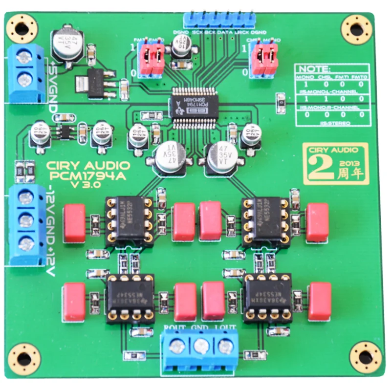 HiFi PCM1794A 1974 DAC декодер модуль 24 бит 192 к золото PCM1794 IIS аудио цифровой модуль ies интерфейс NE5532 NE5534/H014