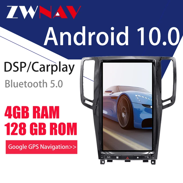 $626.45 ZWNAV Android 10 PX6 4G128G Tesla Screen Carplay For 2007-2013 Infiniti G25 G37 Unit Auto Audio Stereo Radio Recorder