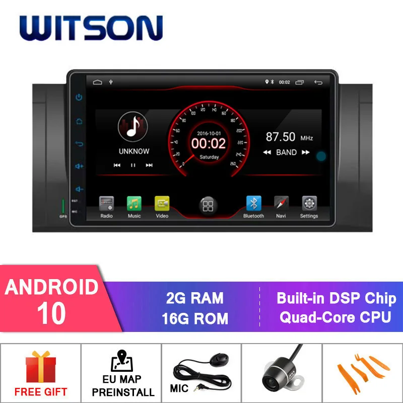 WITSON 9 ''Android 10 0 для BMW E39 M5 X5 E53 Автомобильный DVD Радио 4 Гб RAM + 64 FLASH 8 Восьмиядерный
