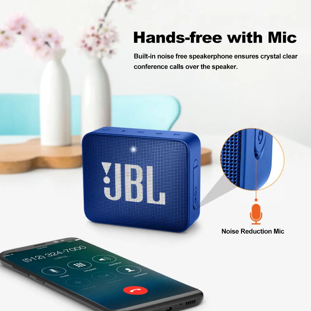JBL GO2 Беспроводная Bluetooth мини-Колонка IPX7 водонепроницаемая Спортивная Портативная колонка 3,5 мм перезаряжаемая батарея с микрофоном