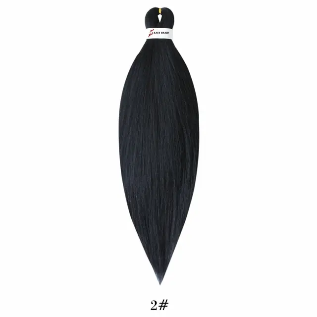 Pre Stretched Kanekalons Braiding Hair Easy Crochet Braid Hair Extension Yaki Straight Ombre For Woman Aigemei EZ Braids Natural Color