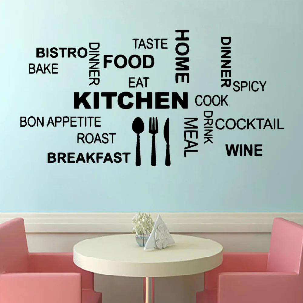 NEW Kitchen Wall Art Decal Wall Stickers For Kitchen Room Nature Decor Quote Wallpaper Vinyl Decals Mural wall decor stickers