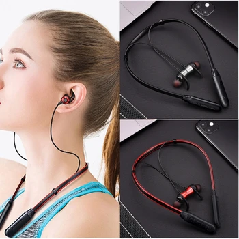 

Magnetic in-Ear Hanging Neck Sports Headphone Bluetooth 5.0 Wireless Headset Neck-mounted Waterproof Stereo Earphones