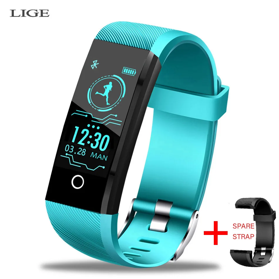 Light bluc band Умные часы для мужчин женские умные часы - Цвет: Light bluc band