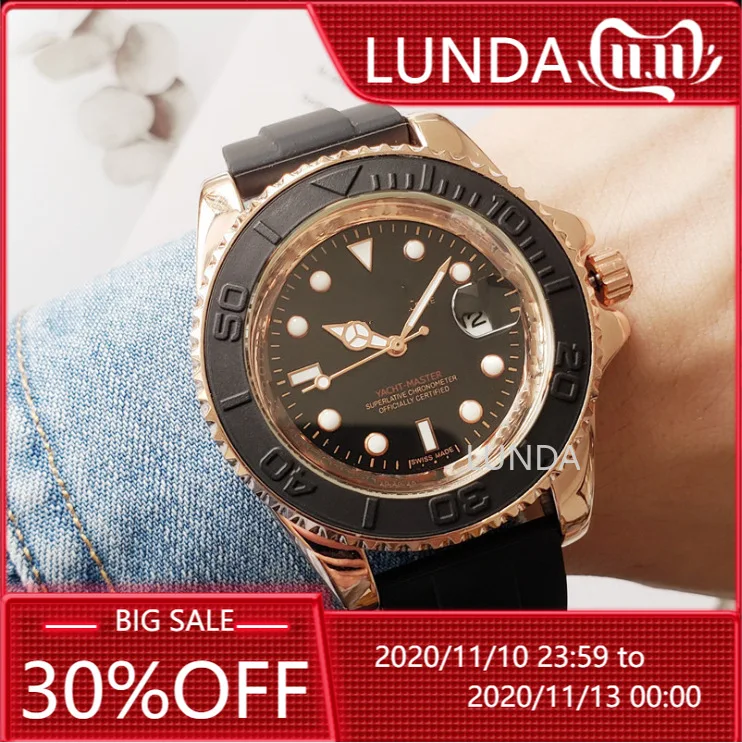 RLX- Automatic mechanical watch Quality AAA luxury brand Business wrist watches designer clock afbeelding