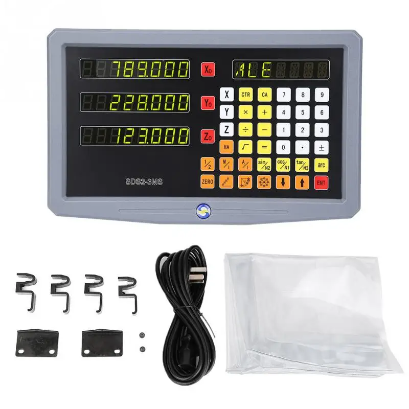 SDS2-3MS 3 DRO цифровая индикация для токарного фрезерного станка 100-240V AU Plug |