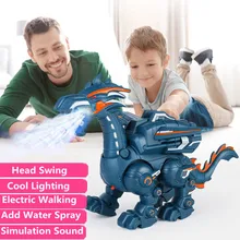 Puzzle de divertissement pour enfants, jouet de Simulation de tête de marche électrique, éclairage Cool, jouet interactif de dinosaure Parent enfant