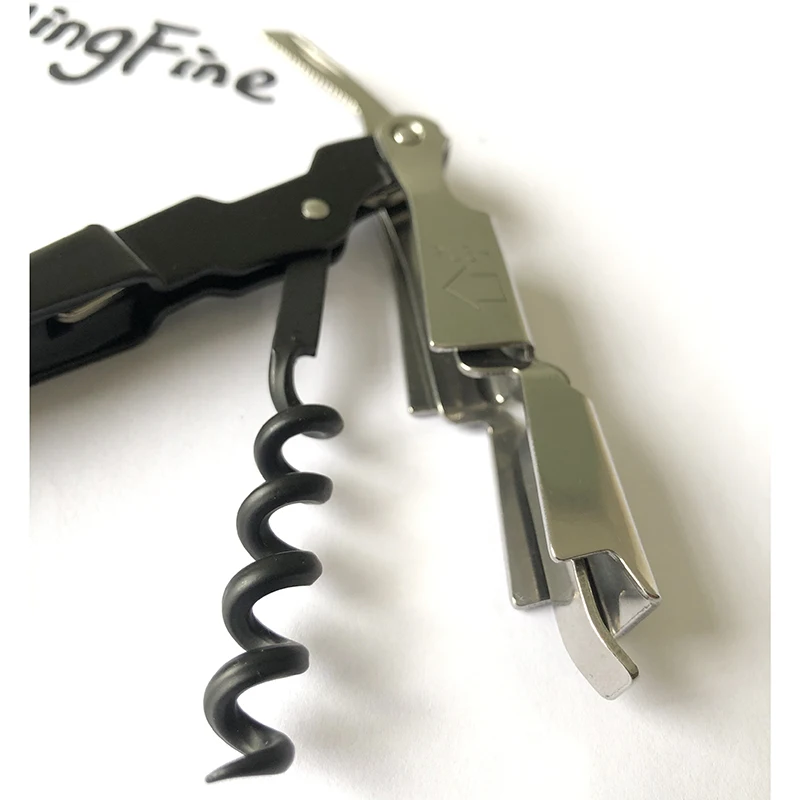 High Quality Coutale Mini Pocket Corkscrew Stainless Steel Wine Openers Double Hinges Waiter's Corkscrews Wine Bottle Openors