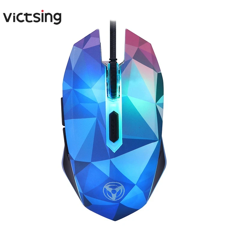 

VicTsing Diamond Colour Gaming Mouse 3200DPI 7 Circular LED Light Wired Mouse Gamer Optical Computer Mouse