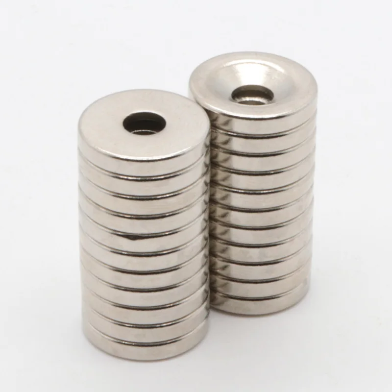 100 шт 16x3 мм Hole5mm супер сильные Круглые неодимовые магниты кольцо с потайной головкой редкоземельный Мощный неодимовый магнит магнитный 16*3-5
