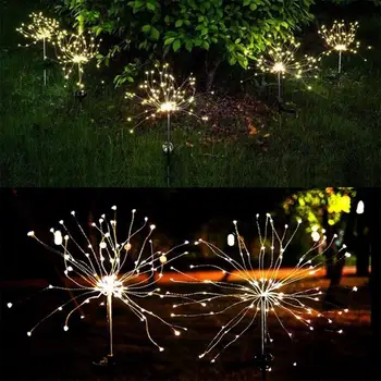 

Solar Energy Twinkle Festival Firework String Light Creative Fairy Bouquet Dandelion Lights Wedding Solar Fairy Light