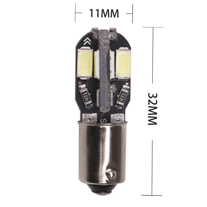 100 шт. BA9S led 233 T4W led 8smd 5630 Светодиодная силиконовая лампа габаритный автомобильный фонарь интерьер чтение светильник Авто Парковка лампы 12V