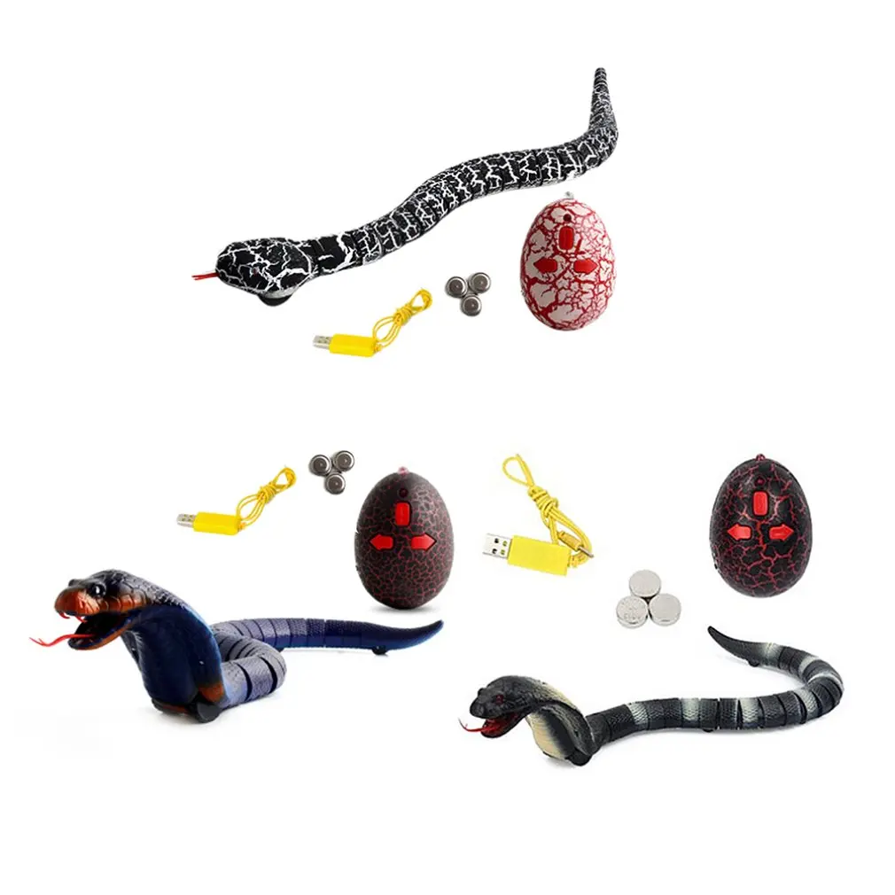 Tricky Exotic Toy RC Змея с дистанционным управлением и яйцо погремушка животное