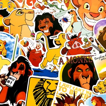 

10sets Lion king 50pcs/set cartoon movie tv show funny decals scrapbooking diy laptop waterproof decoration paster accessories