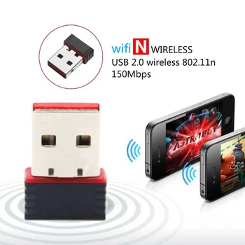 

Mini USB Wifi Adapter 802.11n Antenna 150Mbps USB Wireless Receiver Dongle Network Card External Wi-Fi For Desktop Laptop