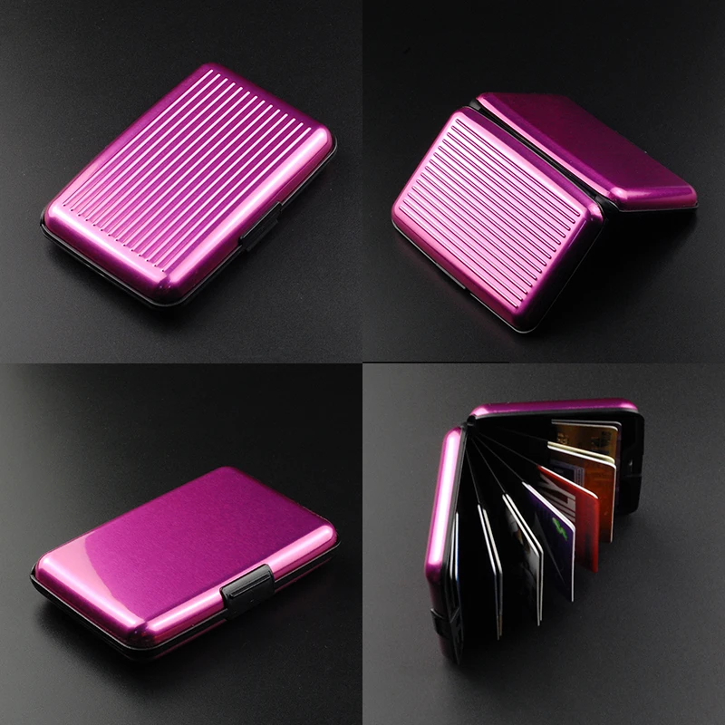 RFID Blocking Wallet Portable Protection Safe Travel Identity ID Credit Card Holder Lightweight Hard Case for Men and Women