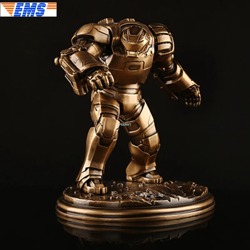 1" Статуя супергероя бюст халкбастер Tony Stark Mk38 Халк полноразмерный портрет Мстители GK экшн модель игрушечная коробка 29 см Z2653 - Цвет: Золотой