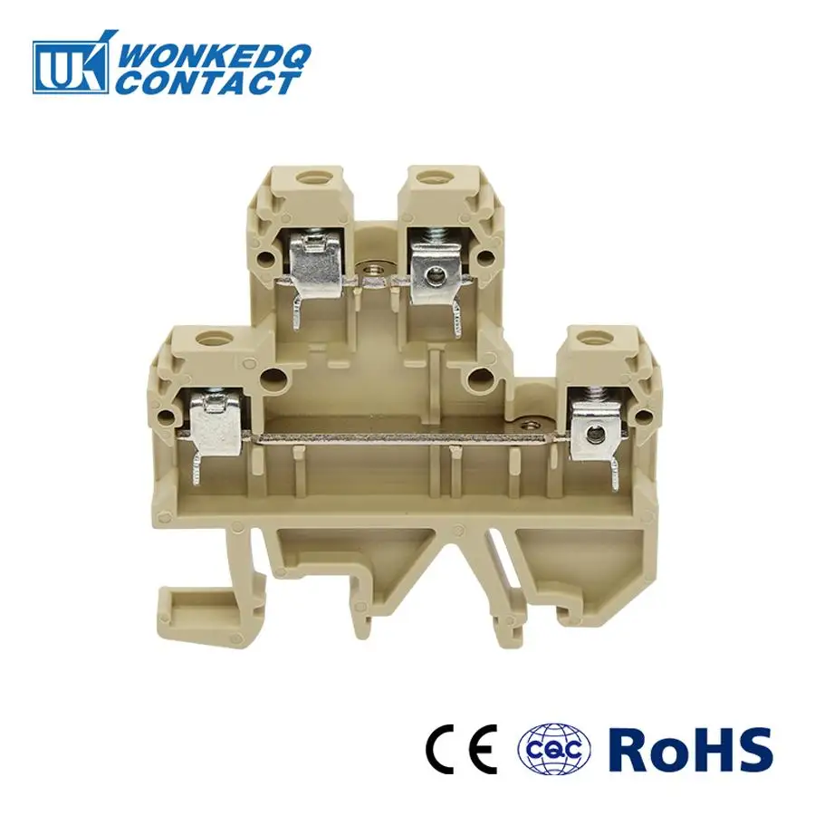 

10Pcs DK-4Q/35 Instead of Weidmuller Connector Feed Through Double tier terminal block Multi Conductor DK4Q/35
