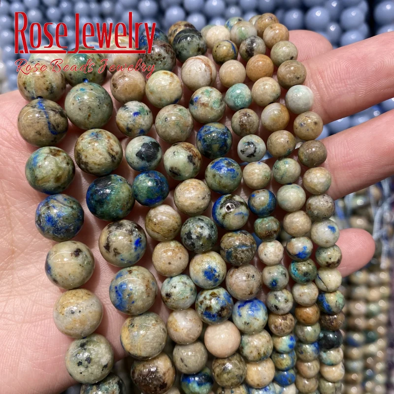 

100% Natural Mixed Colors Chrysocolla Stone Beads Round Loose Lapis Lazuli Beads For Jewelry Making DIY Bracelets 15" 6 8 10MM