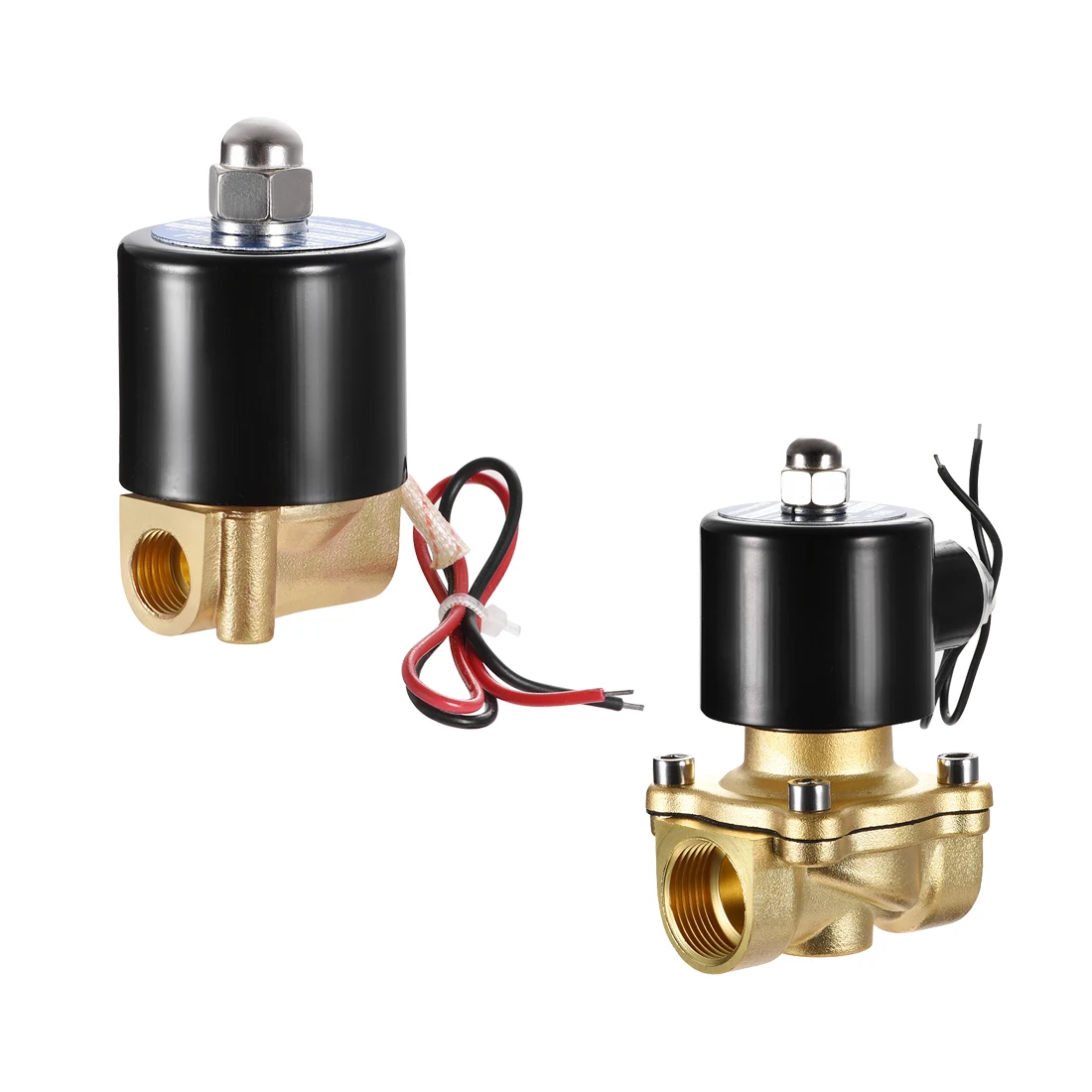 Uxcell 1/2 шт. Электрический электромагнитный клапан 1/" 3/8" герметизирующая ptfe-лента для латунь нормально закрытый AC/DC 12 V/24 V переменного тока 24 V/110 V прямая motion