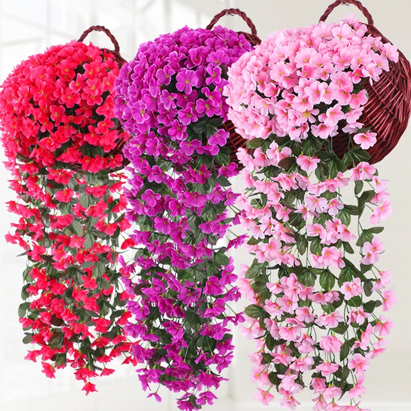 Fleur Artificielle Violette Pour Décoration De Fête, Fausse Orchidée Pour  Mariage, Saint-valentin, Panier Mural Suspendu - Fleurs Séchées Et  Artificielles - AliExpress