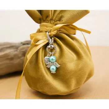 

48pcs/set Angel Favor Keychains Keyring Thank You Kraft Tags Candy Bags Wedding 72XF