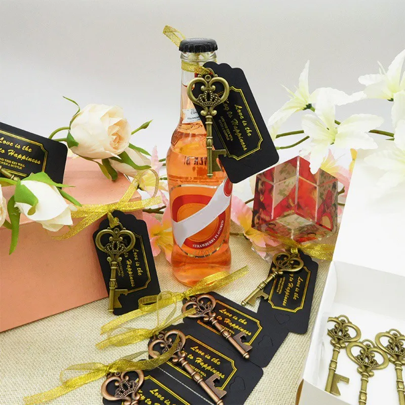 

30/50pcs Wedding Souvenirs Retro Key Bottle Opener Vintage Wedding Favors and Gifts for Guest Party decoration