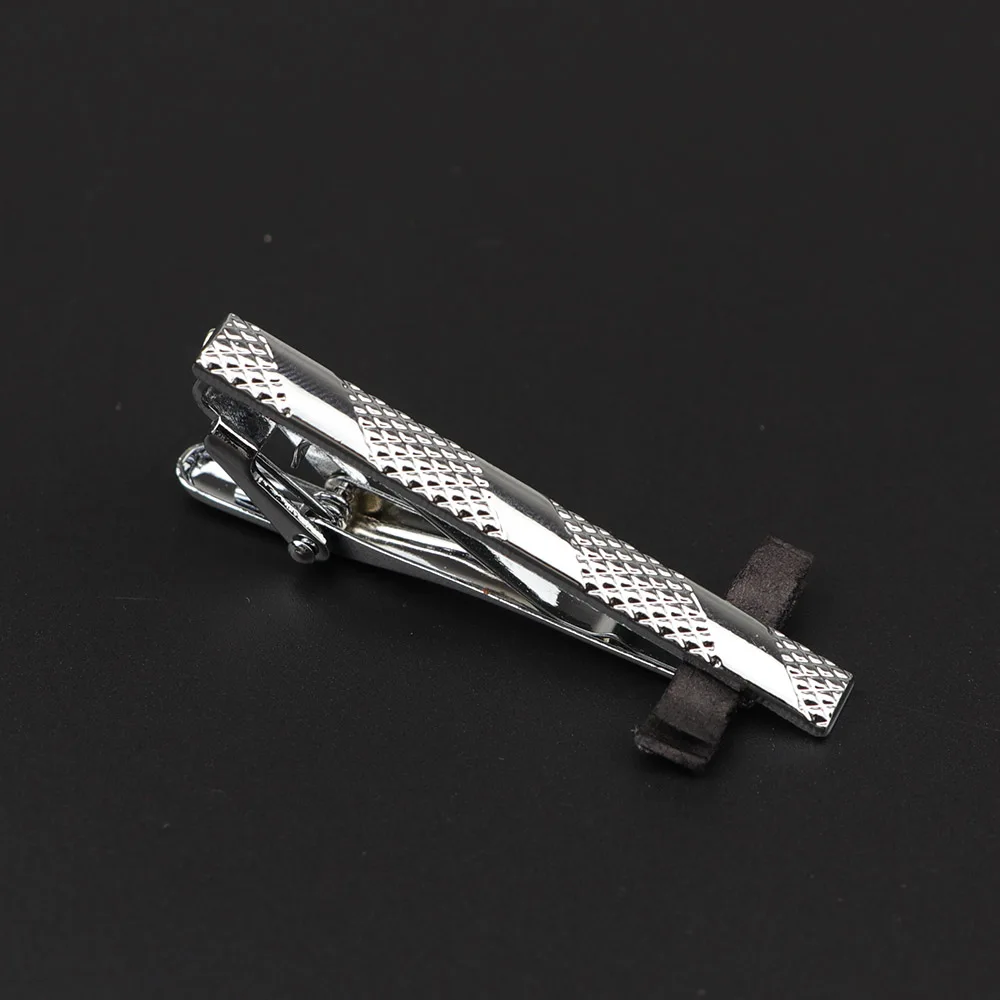 Men's Metal Tie Clip Bright Chrome Stainless Steel Jewelry Necktie Clips Pin Clasp Clamp Wedding Charm Creative Gifts