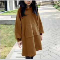 Caramel colour Зимнее пальто; одежда для маленьких мальчиков и девочек; толстовка с капюшоном и рисунком; верхняя одежда; Прямая поставка - Цвет: Caramel colour