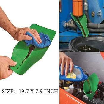 

Reusable Flexible Draining Tool Foldable Car Oil Refueling Long Mouth Funnel (19.7 x 7.9 INCH)