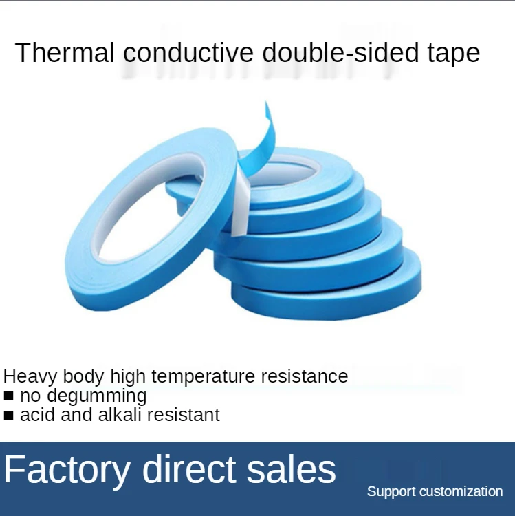 1 Roll Double Sided Tape Thermal Conductive Adhesive Tape For PCB CPU LED Strip Light Heatsink Width 3/5/8/10/12/15/18/20mm