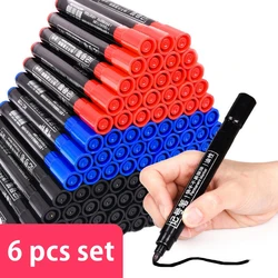 Haile – stylos marqueurs de couleur permanents, 6 pièces, peinture à pointe Fine, étanches à l'huile, pour pneus, stylo de Signature, fournitures de papeterie artistique 