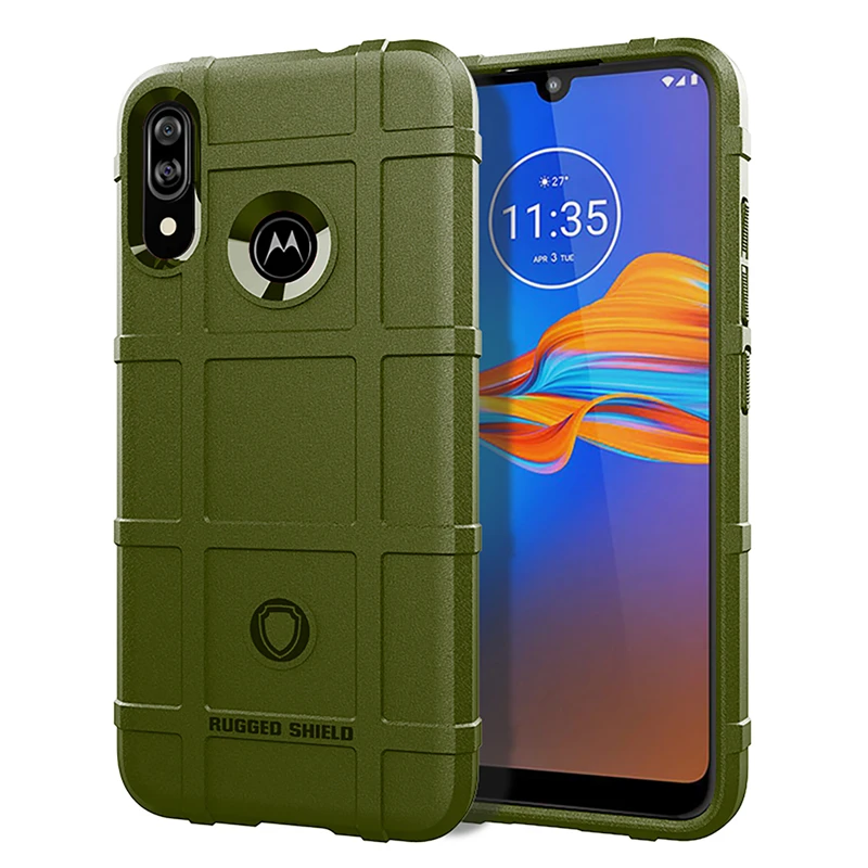Защитный дизайнерский силиконовый чехол для Motorola Moto E6S E6 чехлы телефонов с полной 军绿色